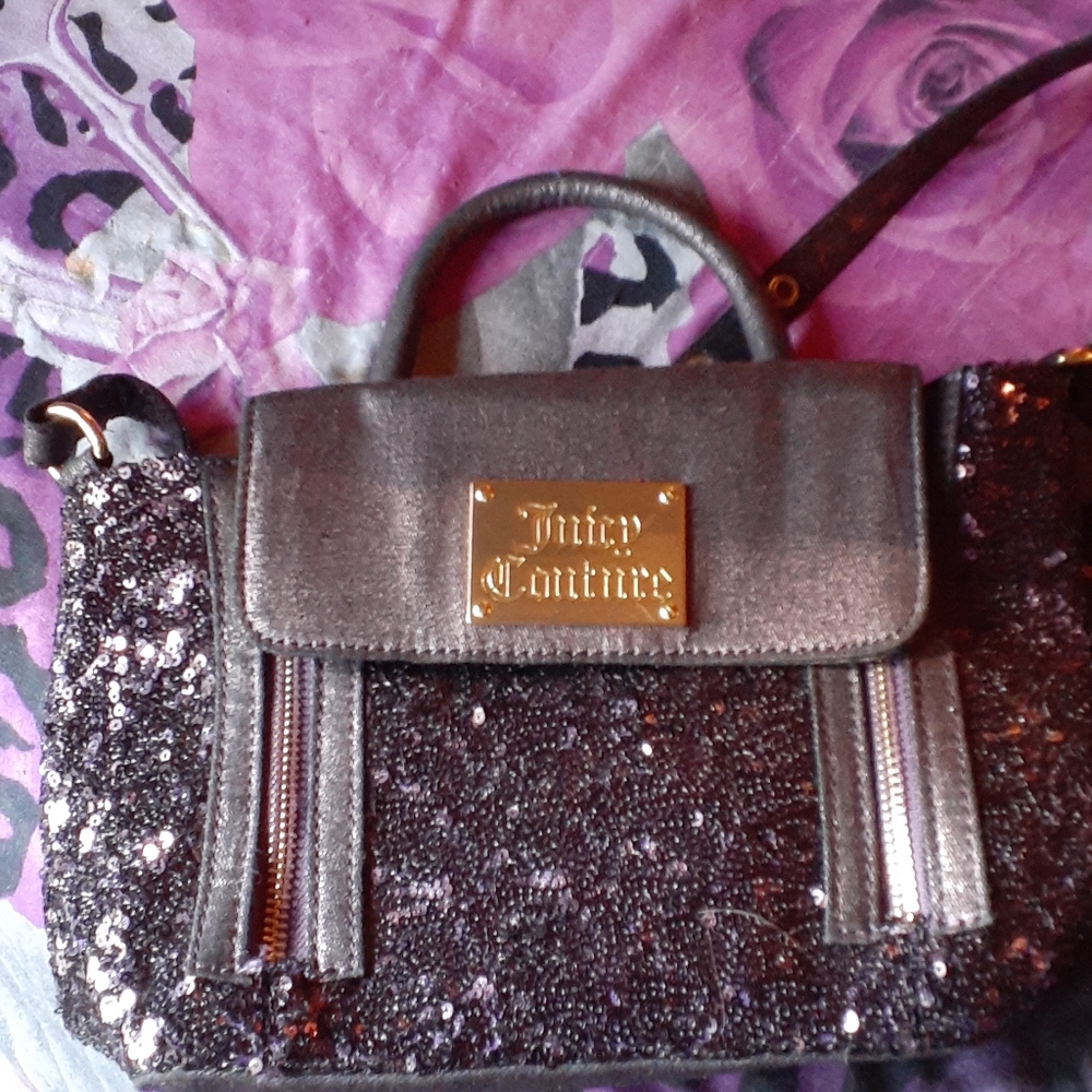 Juicy Couture purple sparkles purse